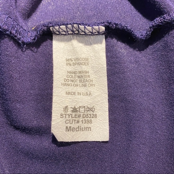 Color Me Red Cowl Neck Long Sleeve Knee Length Tunic Swing Dress Plum Med - Picture 7 of 8